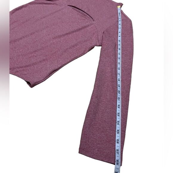 Express mock neck cut out long sleeve body suit mauve thong size XL - Picture 12 of 14